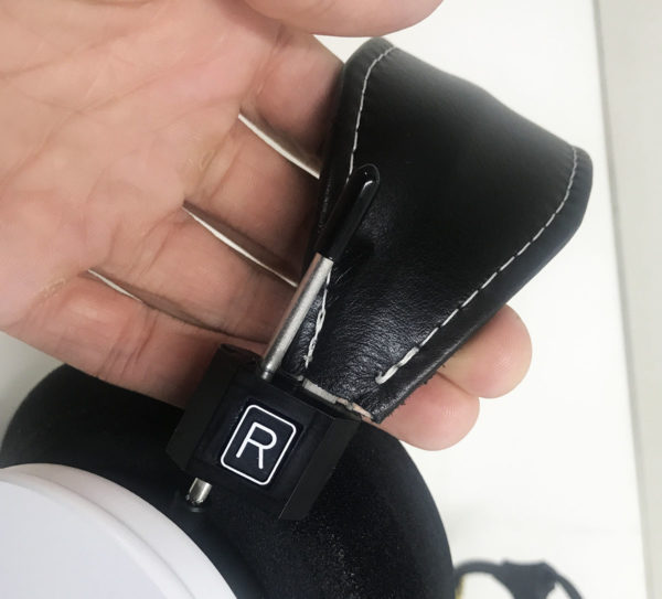 Grado White Headphones Review - leather headband